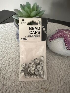Silver Bead Caps - 120pc (8-12mm)